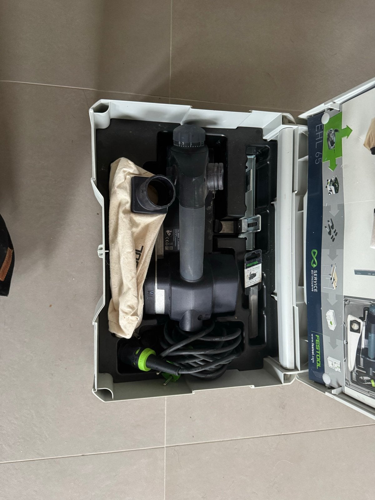 Festool EHL 65 EQ-plus Eenhandsschaaf in Systainer, Doe-het-zelf en Verbouw, Gereedschap | Overige machines, Ophalen, Gebruikt