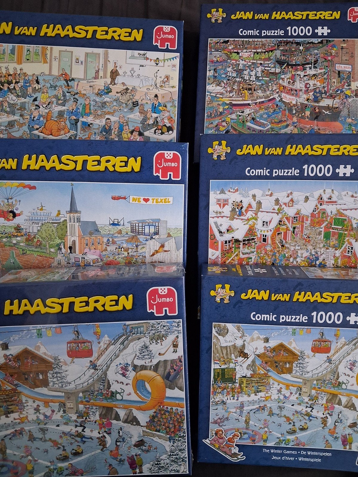 div jvh puzzels compleet in zipp zak, Ophalen, 500 t/m 1500 stukjes, Zo goed als nieuw