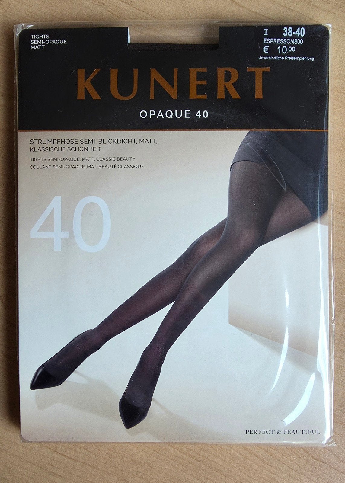 KUNERT OPAQUE 40 Panty Espresso, Verzenden, Zwart, Nieuw, Overige maten