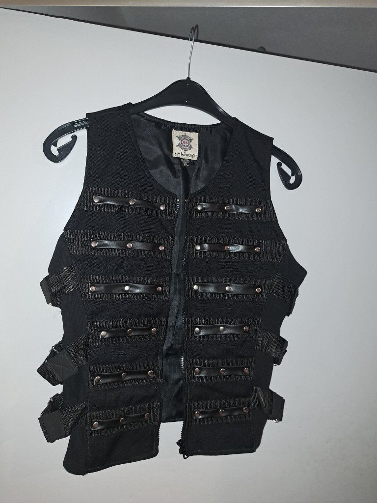 Vest, gilet, punk, gothic, fetish, Verzenden, Zo goed als nieuw, Maat 56/58 (XL), Zwart