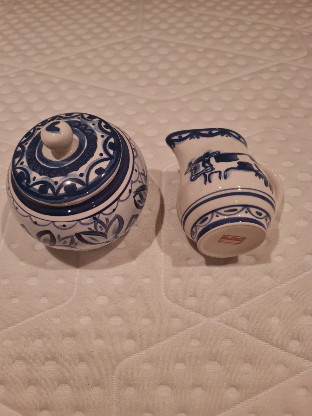Delftsblauw suikerpot en melkkannetje, Ophalen of Verzenden