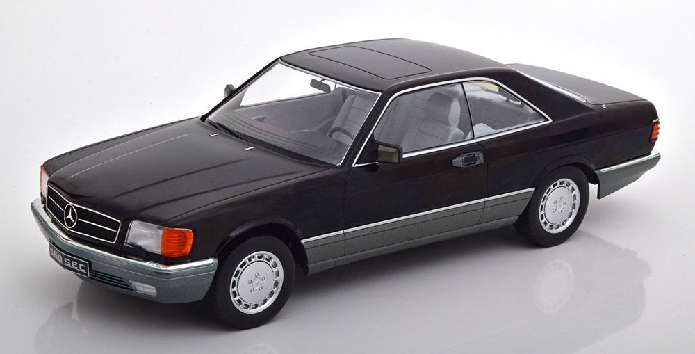 1:18 Mercedes Benz 500 SEC C126 – 1985 – Zwart, Hobby en Vrije tijd, Overige merken, Kk-scale, Auto, .