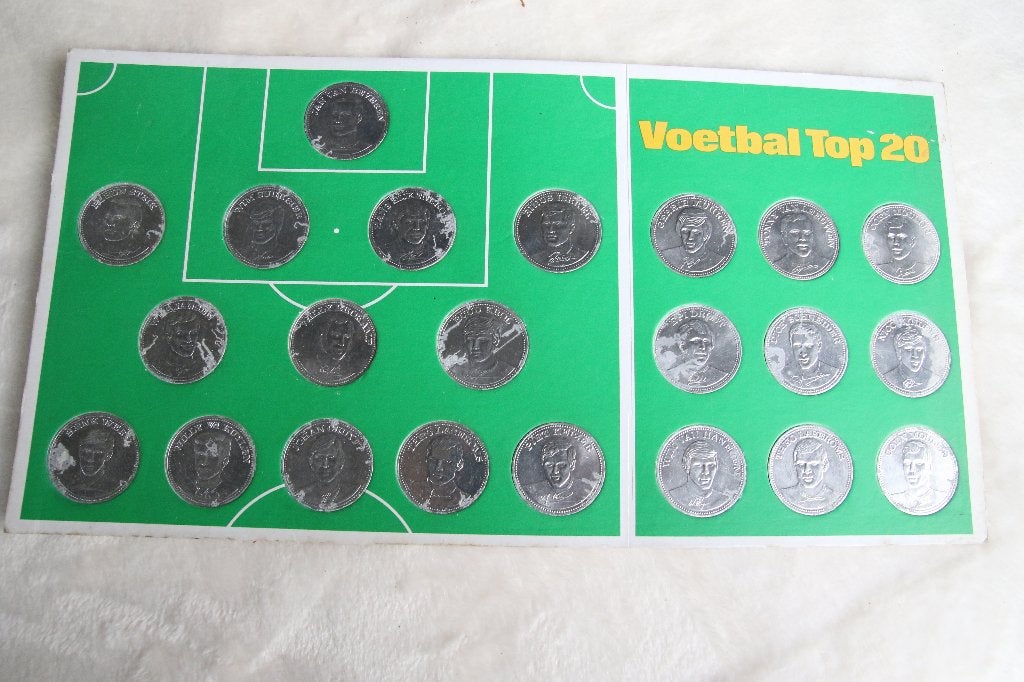 Voetbal top 20 munten Shell 1970, Ophalen of Verzenden, Gebruikt, Overige binnenlandse clubs, Overige typen