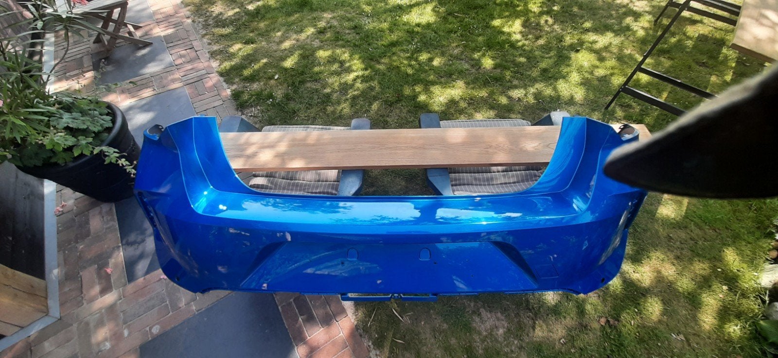 Blauwe Bumper - opel astra1.6 hybrid  2022, Ophalen, Gebruikt, Overige automerken, Achter