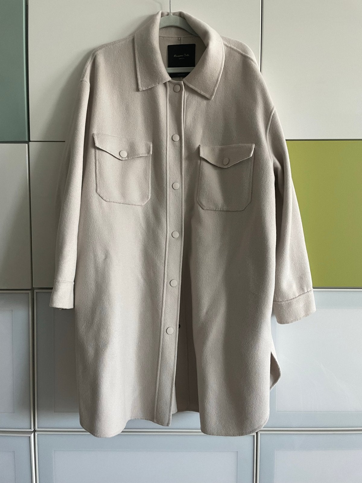 Massimo Dutti Overshirt/Jas - Maat L, Ophalen of Verzenden, Zo goed als nieuw, Maat 42/44 (L), Beige