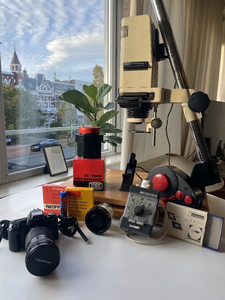 Set voor analoge fotografie – camera + DOKA, Ophalen, 1960 tot 1980, Fototoestel
