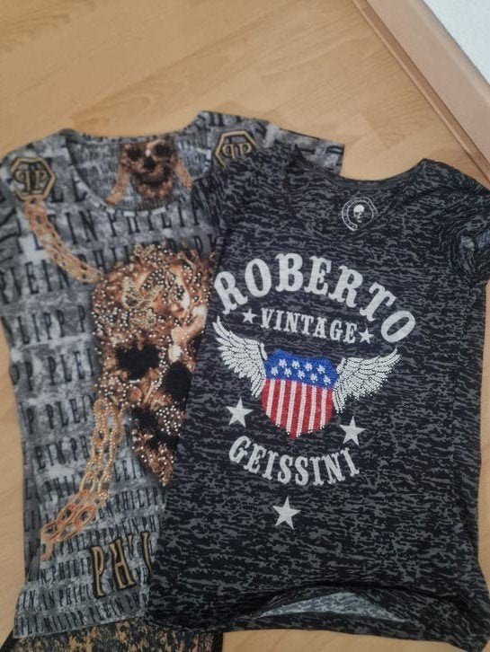 Zgan T-shirt met print - Roberto Vintage Geissini, Maat 38/40 (M), Roberto Vintage Geissini, Zwart, Ophalen of Verzenden