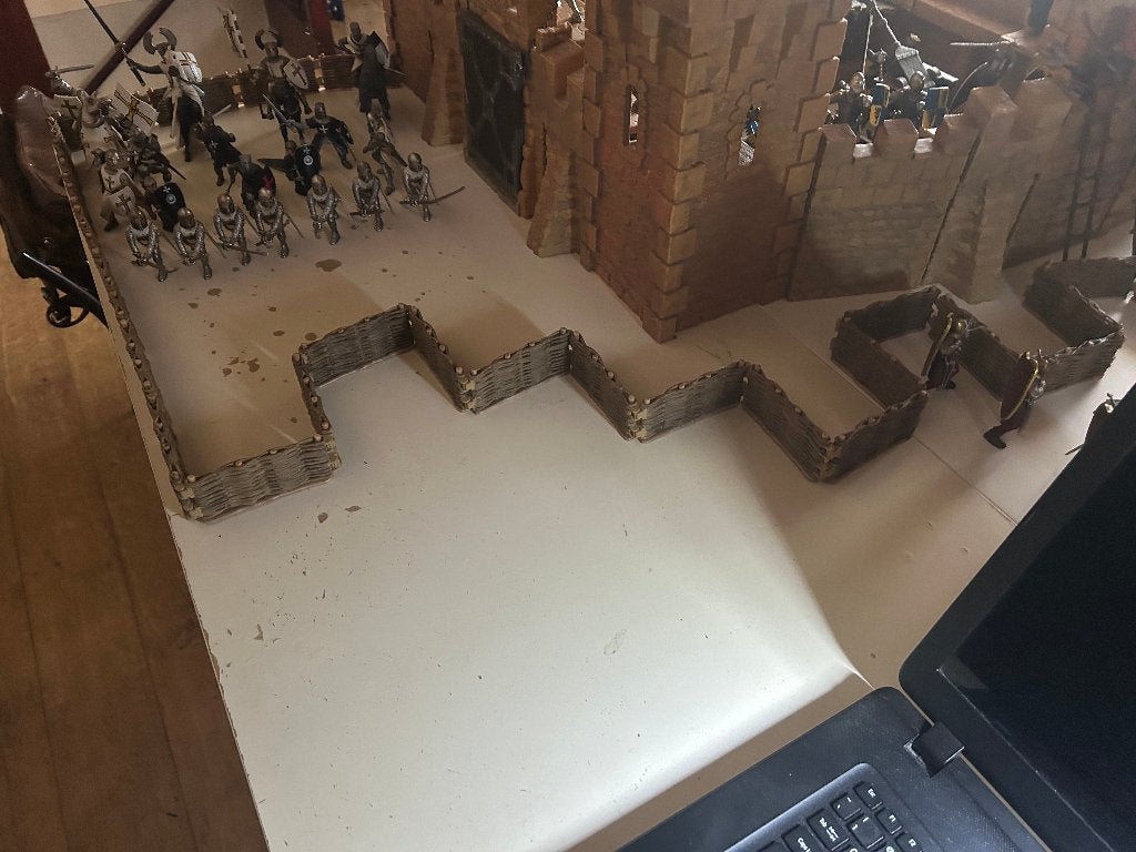 Schleich middeleeuwse gevlochten hekken ridder kasteel, Ophalen of Verzenden, Gebruikt