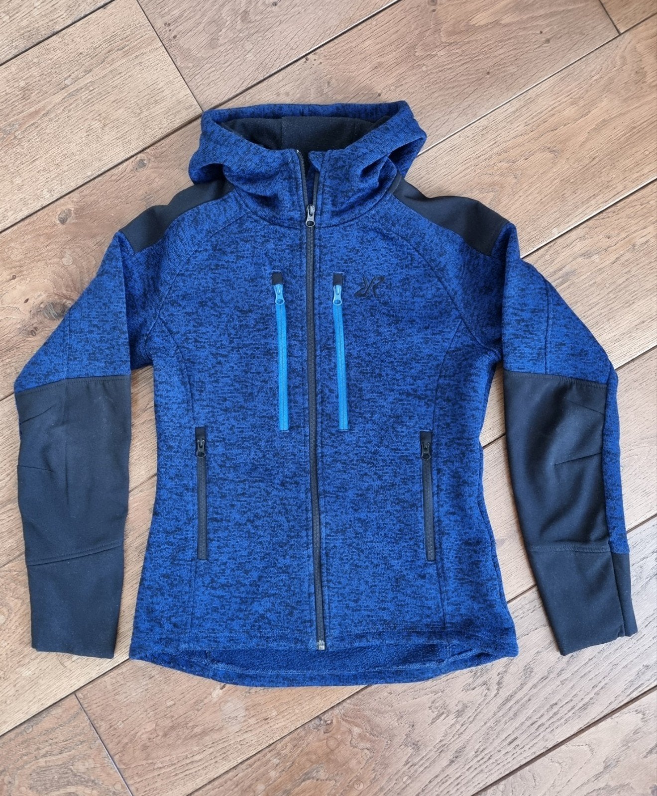 RevolutionRace Tornado Hood fleece jack/vest maat L (38/40), Maat 38/40 (M), Blauw, RevolutionRace, Ophalen of Verzenden