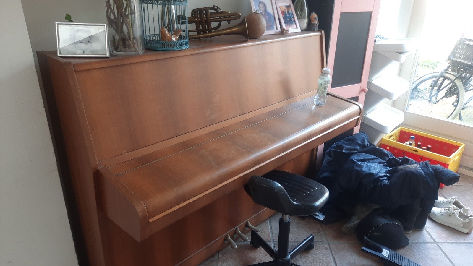 werkende piano, Muziek en Instrumenten, Piano's, Ophalen, Zwart