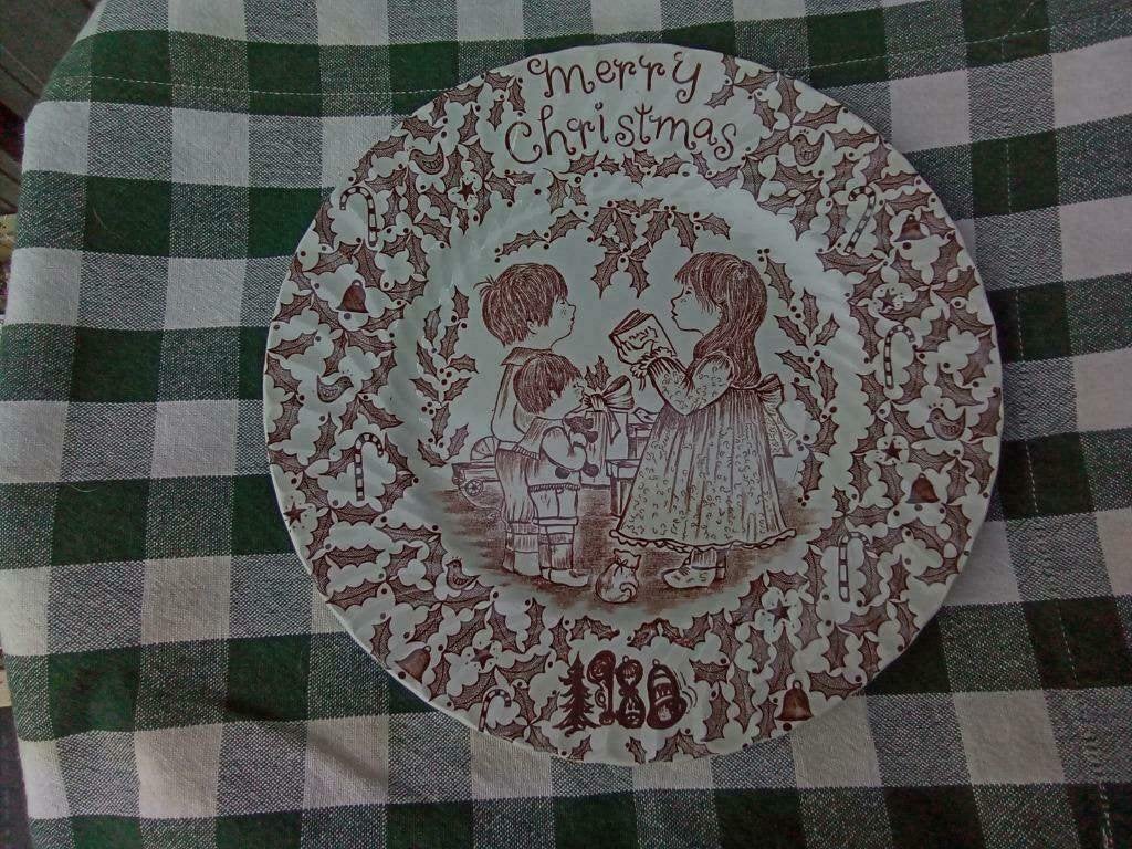 2 platte kerstborden merry christmas ongeveer 22 cm 1 koop, Diversen, Kerst, Ophalen, Gebruikt