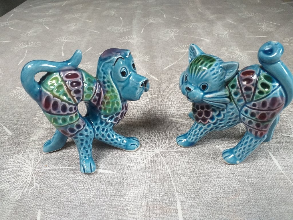 Hond en Kat., Antiek en Kunst, Antiek | Keramiek en Aardewerk, Ophalen of Verzenden
