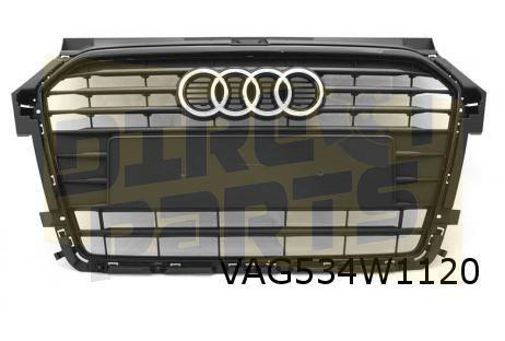 Audi A1 (1/15-11/18) voorbumpergrille (VMZ zwart) Origineel!, -, -, Nieuw, Audi