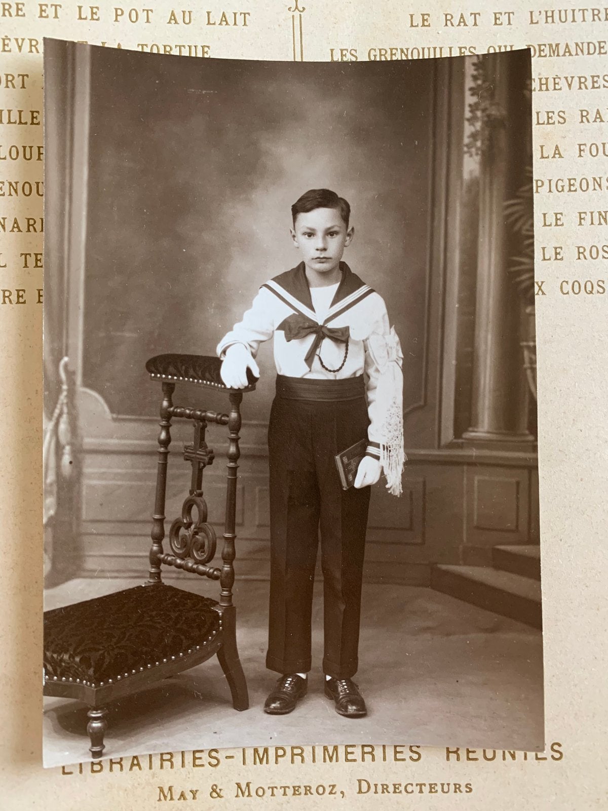 Foto - jongetje - communicantje (EL), Foto, Ophalen of Verzenden, Zo goed als nieuw, Voor 1940