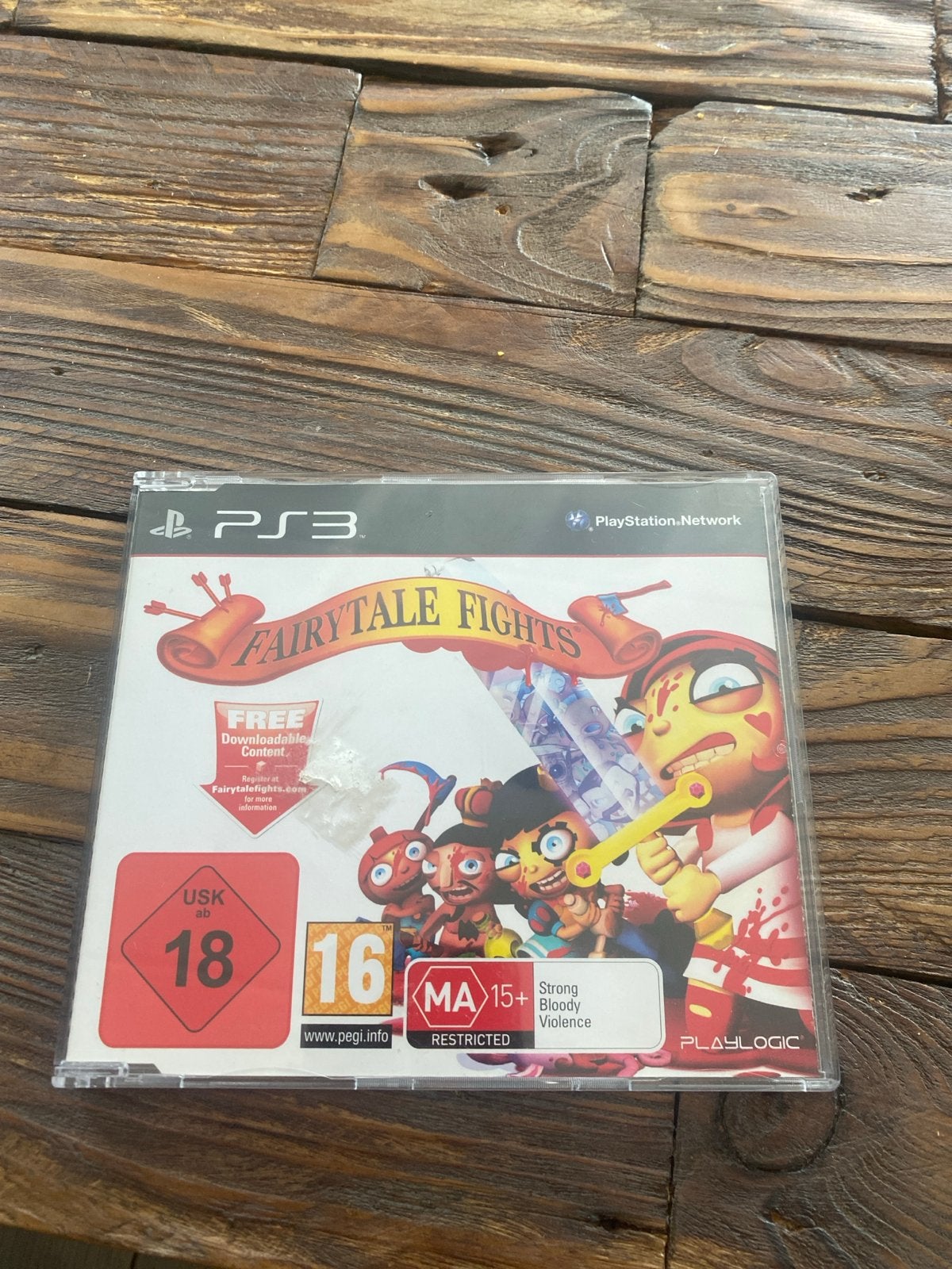Fairytale Fights PS3 - Actie-avontuur met donkere humor, Online, Gebruikt, 1 speler, Vanaf 16 jaar
