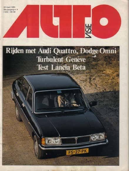 Autovisie 6 1980 : Audi Quattro Coupe - Lancia Beta Berlina, Ophalen of Verzenden, Gelezen, Algemeen