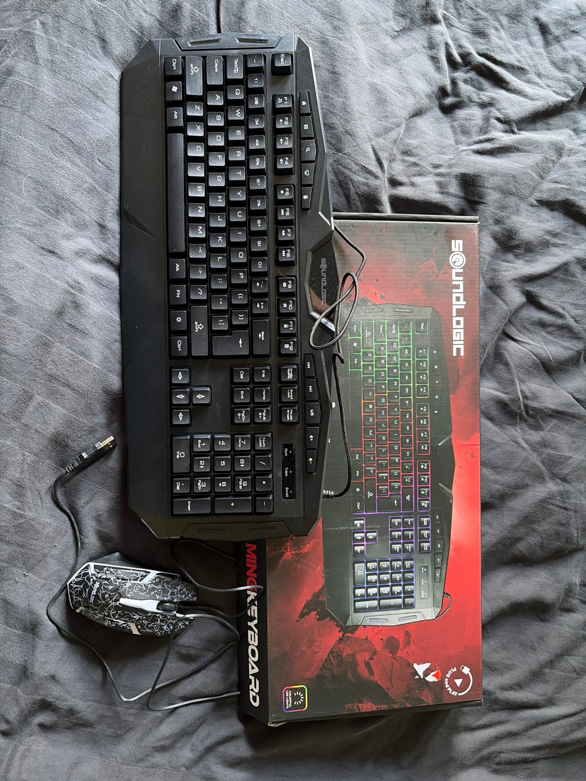 Soundlogic Gaming Toetsenbord en Muis Set - Bedraad, Computers en Software, Toetsenborden, Ophalen, Toetsenbord en muis-set, Zo goed als nieuw