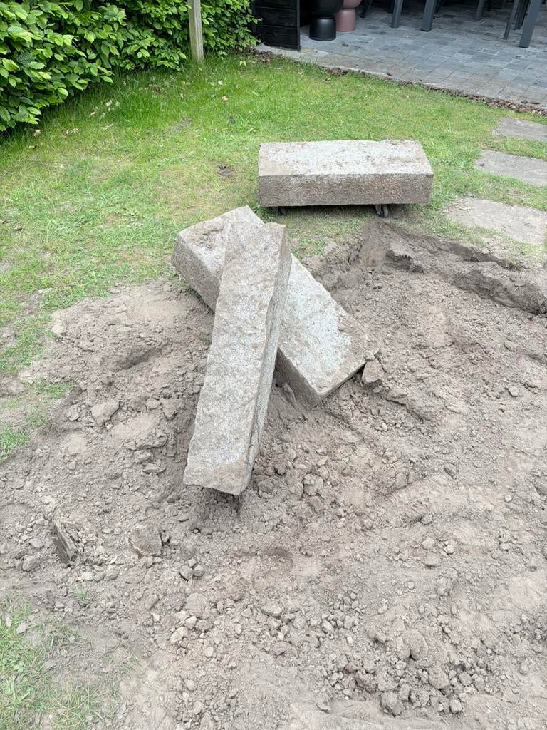 Betonnen opsluitbanden, Tuin en Terras, Bielzen en Borders, Ophalen, Gebruikt, 100 tot 200 cm, Overige typen