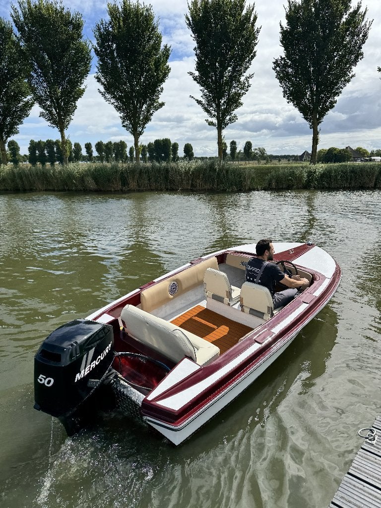 Placom T460 – 50 PK Mercury – 145 uur + trailer, Ophalen, Overige merken, Gebruikt, 1.80 meter