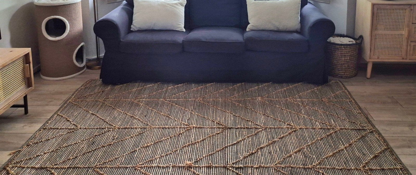 Mooi rotan vloerkleed 1.60 x 2.30 cm, Ophalen, Bruin, 150 tot 200 cm, 200 cm of meer