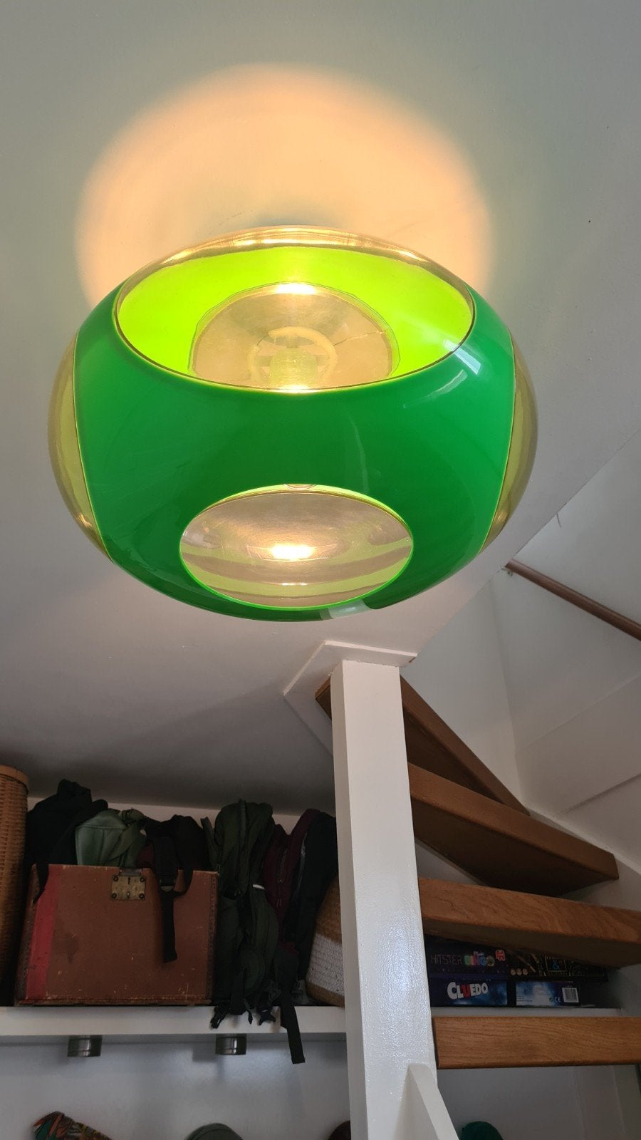 UFO "Bug Eye" hanglamp - Space Age - Jaren 70 - Appelgroen, Ophalen of Verzenden