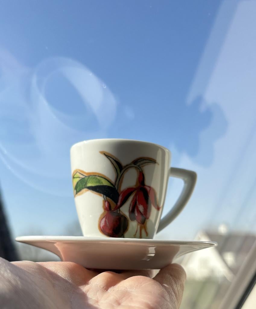 Nespresso Fuchsia Espresso kop en schotel, set van 2, Dataprivacy@nestle.com, Ophalen of Verzenden, Zo goed als nieuw, Overige stijlen