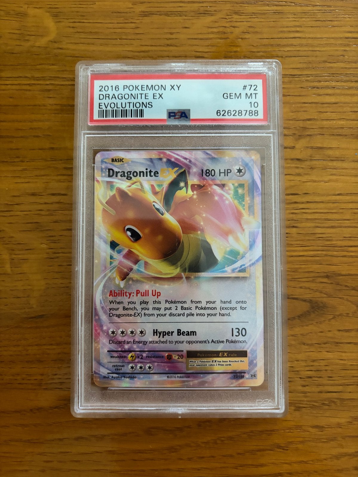 PSA 10 Dragonite EX #72 – XY Evolutions (2016), Ophalen of Verzenden, Zo goed als nieuw