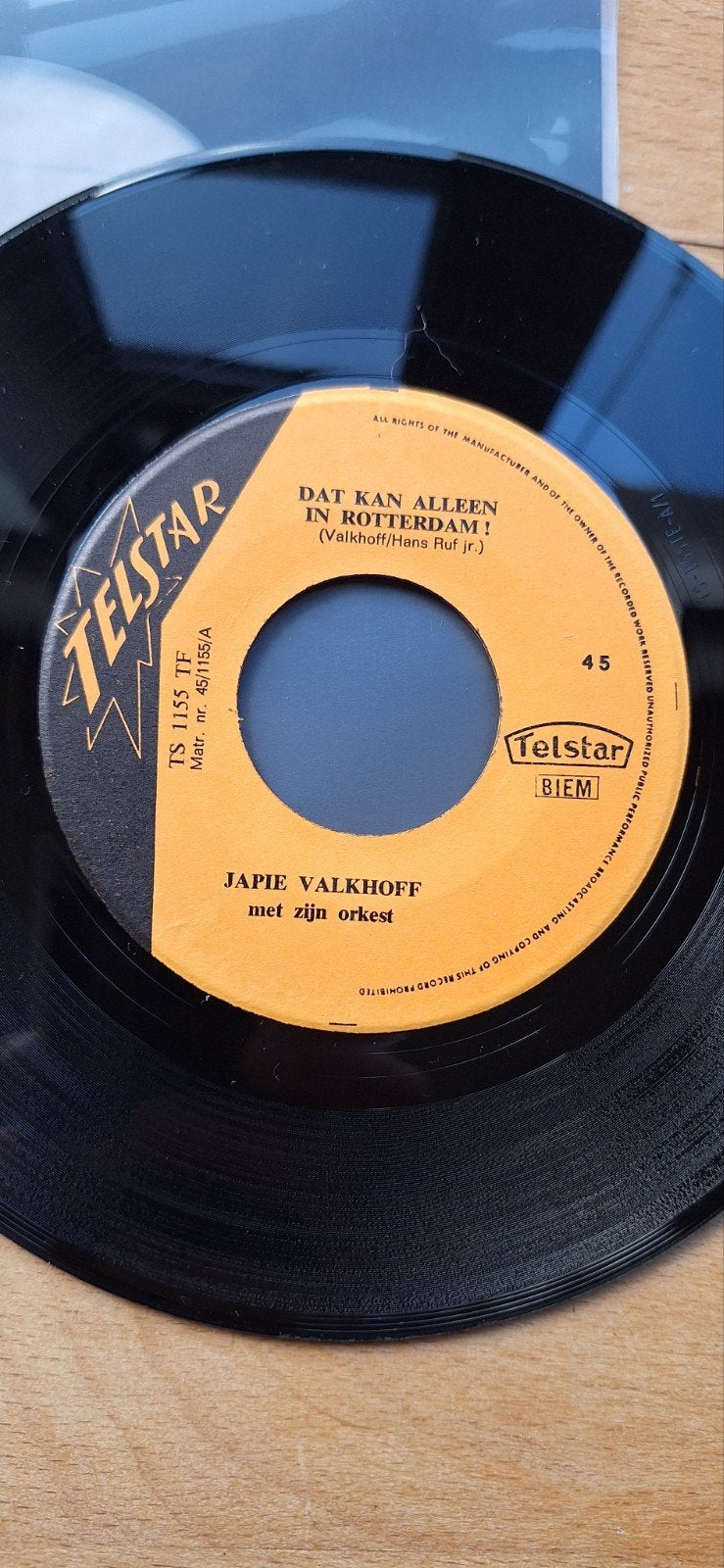 Japie Valkhoff - Dat Kan Alleen In Rotterdam! /Langs De Maas, Gebruikt, 7 inch, Ophalen of Verzenden, EP