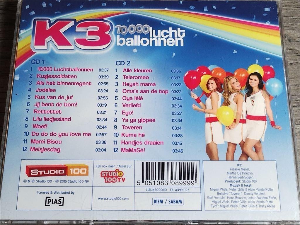 K3 ‎– 10.000 Luchtballonnen [2 CD], Cd's en Dvd's, Ophalen of Verzenden, Zo goed als nieuw