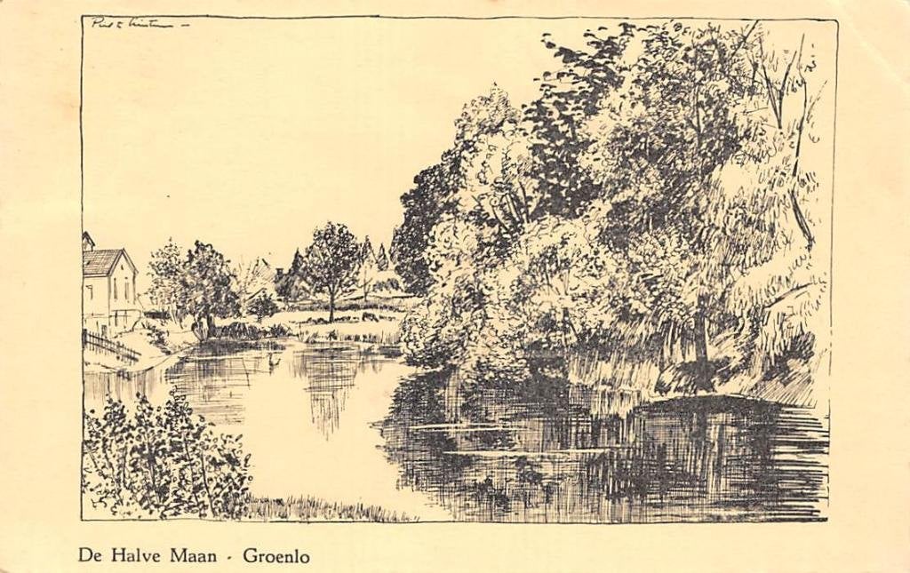Groenlo De Halve Maan 1945 Borculo Achterhoek, Verzenden, Voor 1920, Gelopen, Gelderland