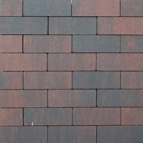 Strackstone Crown GRN+ DF 21x7x8 vlak Wijnr/Antr GENU PL2, Nieuw, Ophalen of Verzenden, 10 m² of meer, Beton