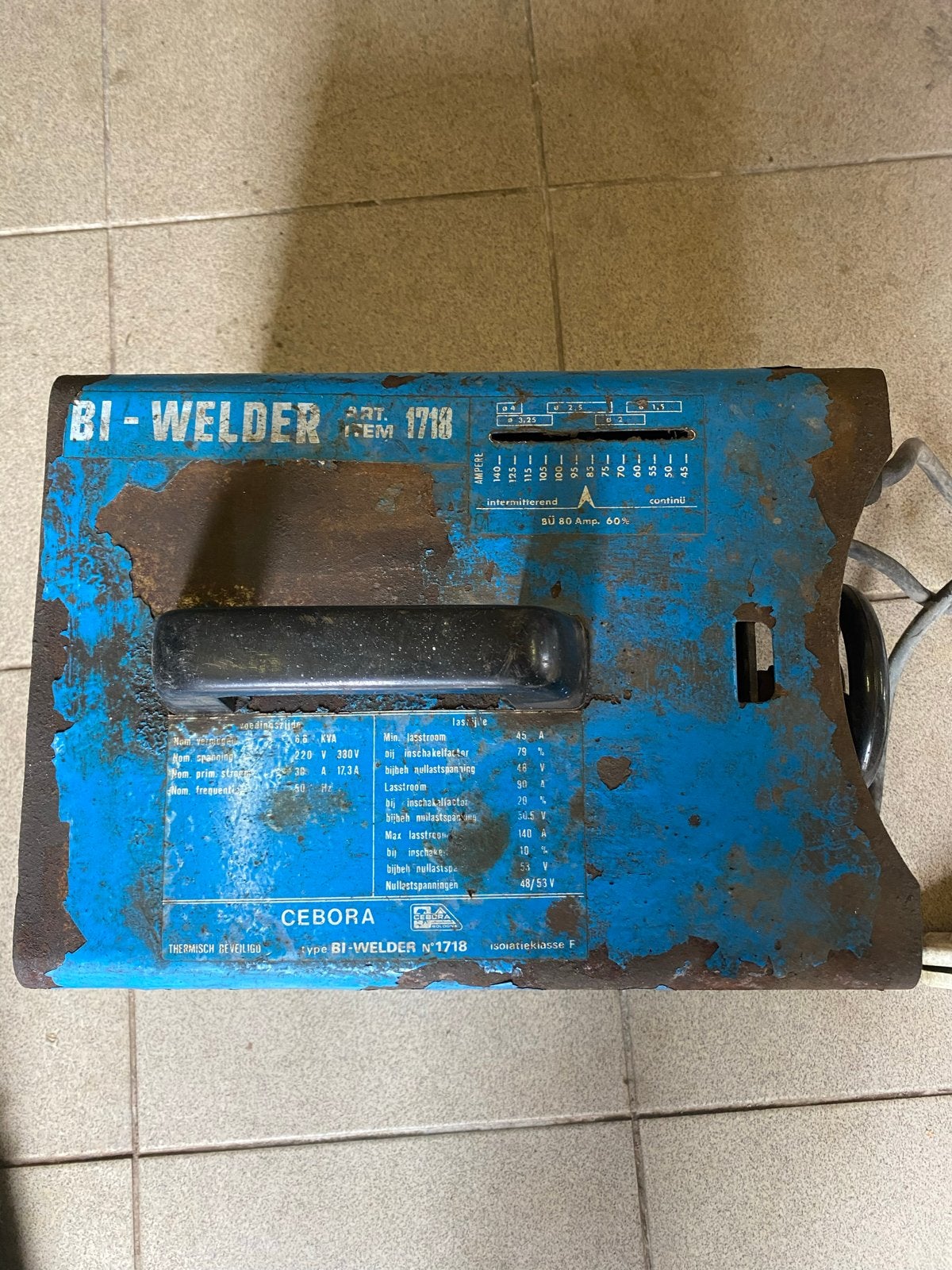 BI-WELDER Lasapparaat 220V/380V met elektroden, Ophalen, Gebruikt, Minder dan 150 ampère, Elektroden