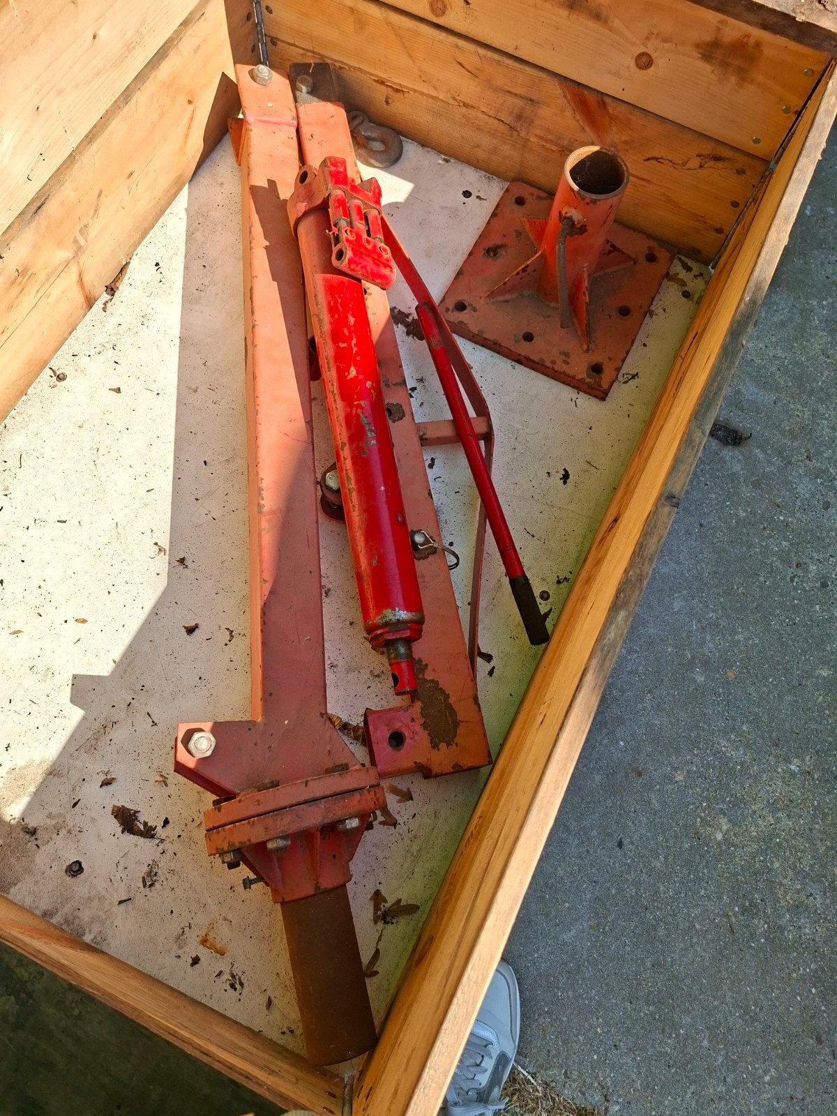 Aanhangwagen kraantje, Ophalen