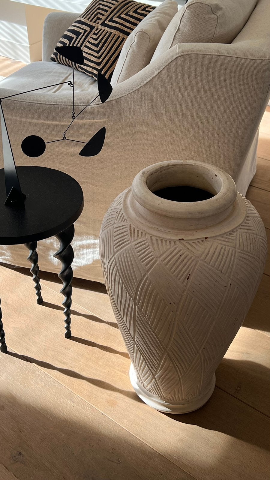 Grote aardewerk pot, Huis en Inrichting, Woonaccessoires | Vazen, Ophalen, Gebruikt