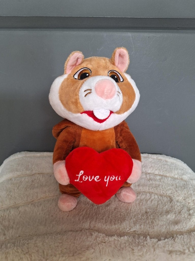 AH hamster love you met capuchon, Albert Heijn, Overige typen, Ophalen of Verzenden, Zo goed als nieuw