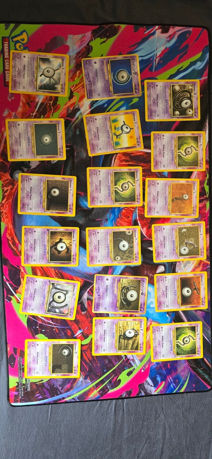 Pokémon Unown Kaarten - Bijna alle in goede conditie, Ophalen of Verzenden, Zo goed als nieuw, Meerdere kaarten