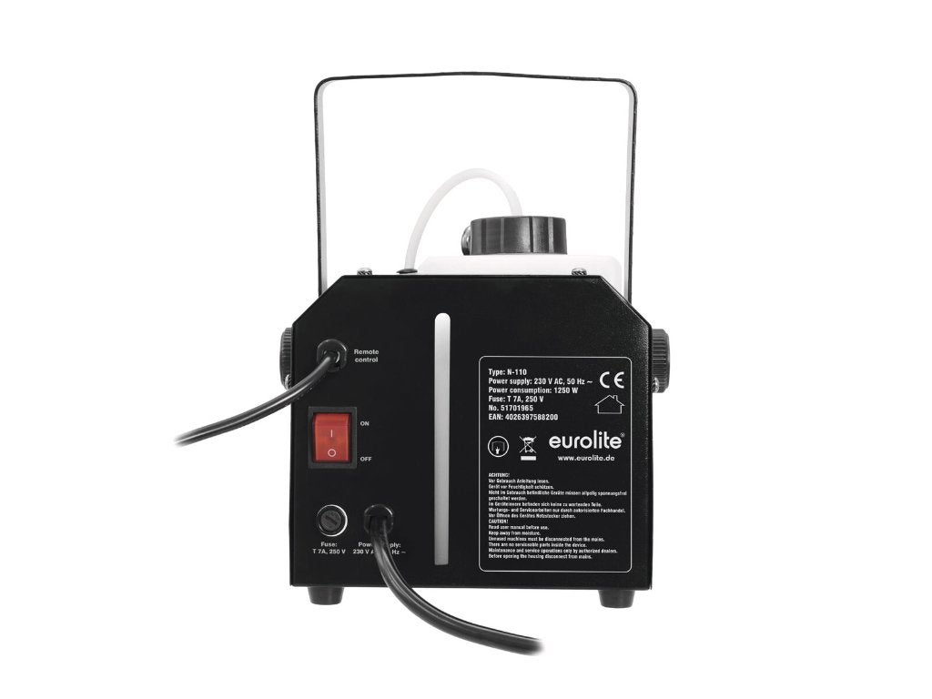 EUROLITE N-110 Rookmachine 1250 watt rookmachine met afstand, Geluidgestuurd, Nieuw, Ophalen of Verzenden, .