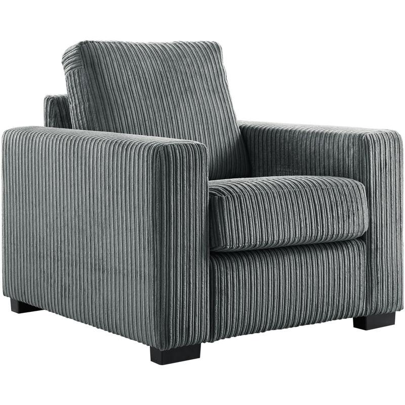 SUPER MOOIE NIEUWE GRIJZE RIBSTOF FAUTEUIL STERK AFGEPRIJSD, Ophalen, MODERN, Nieuw, 75 tot 100 cm