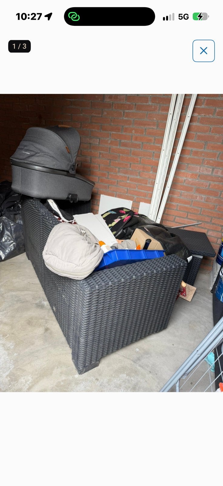 Tuinbankje wehkamp/tuinstoelen/tuinbank/voetenbank/bankjes, Ophalen, Zo goed als nieuw