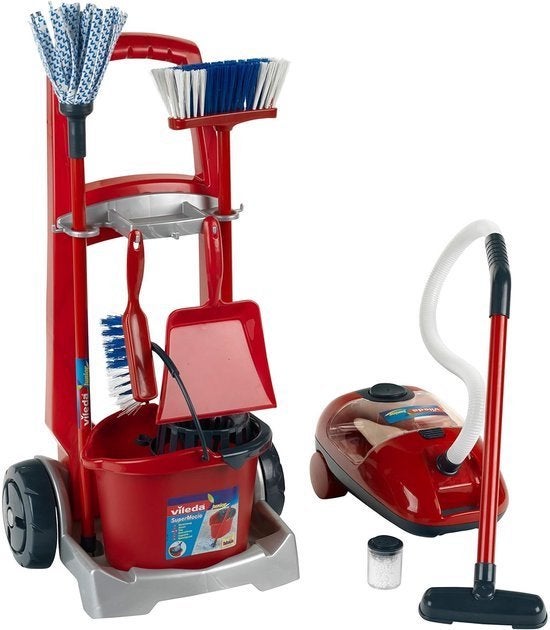 Klein Toys Vileda speelgoed schoonmaaktrolley, Nieuw, Ophalen of Verzenden, Www.loods56.nl, X