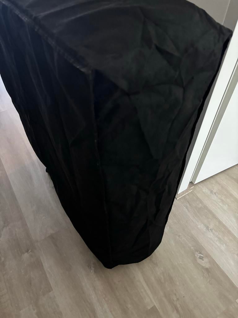 Opvouwbaar logeerbed met matras en hoes, Ophalen, Eenpersoons, Zwart, Zo goed als nieuw