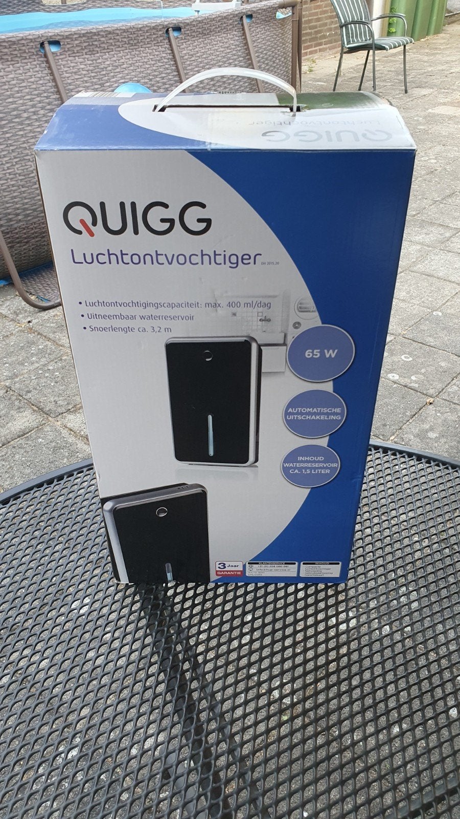 Quigg DH2015.20 Luchtontvochtiger, Ophalen of Verzenden, Gebruikt, Luchtontvochter