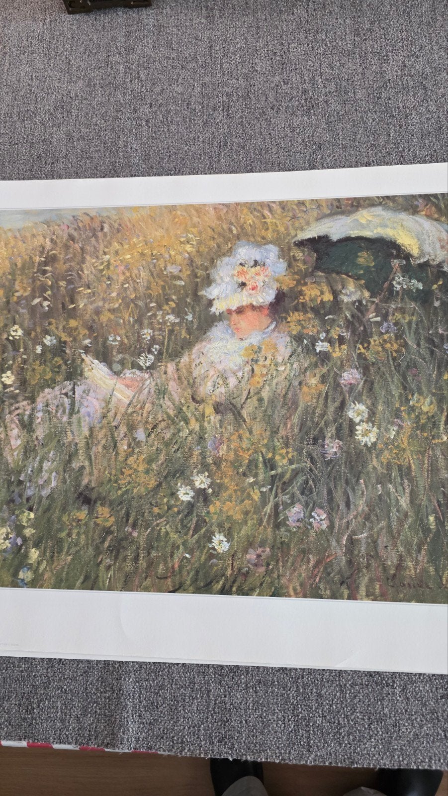 Poster Claude Monet - Dans la Prairie 50x70cm, Rechthoekig Liggend, Nieuw, Ophalen of Verzenden, A1 t/m A3