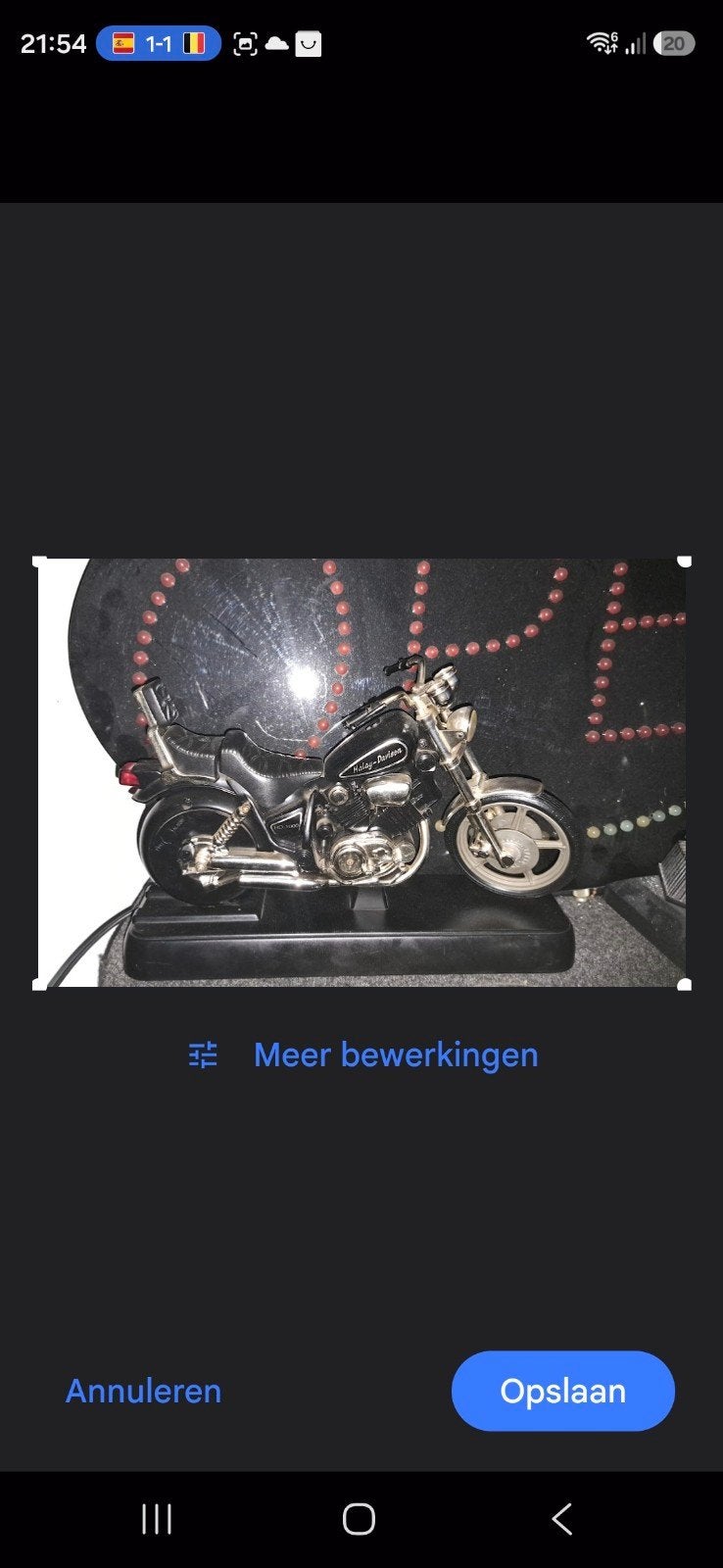 Harley-Davidson Motorfiets Klok - Decoratief Item, Ophalen of Verzenden, Gebruikt, Motoren