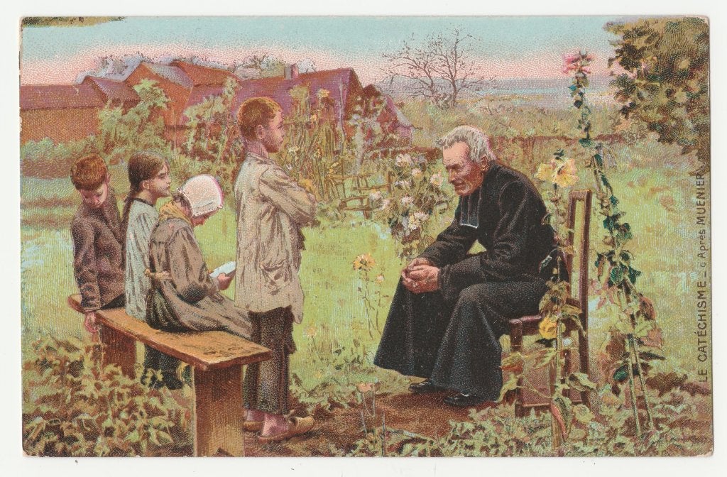 Catechismus.  Kinderen.  1916.  Religie.  Illustrateurs., Verzamelen, Ansichtkaarten | Themakaarten, Verzenden, Voor 1920, Ongelopen