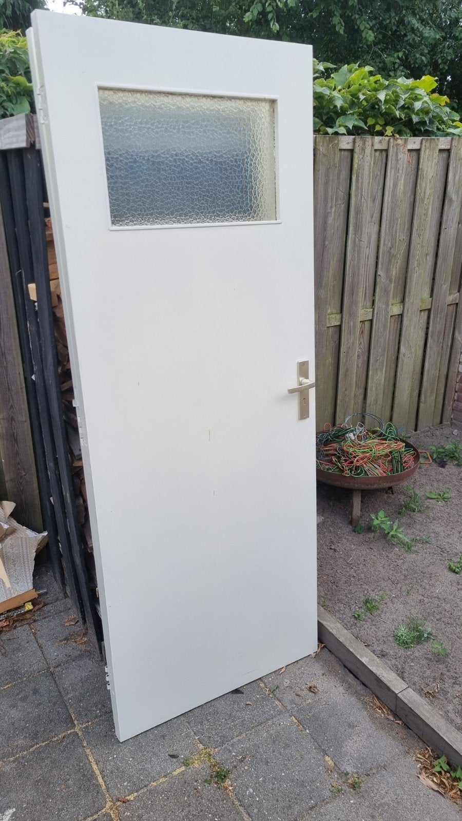 Deuren met raam 3x, Ophalen, Gebruikt, Minder dan 80 cm, Binnendeur