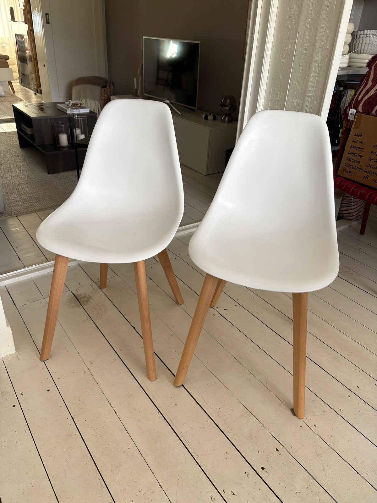 Scand Nordic eetkamerstoelen (als set te koop), Huis en Inrichting, Ophalen, Zo goed als nieuw, Twee
