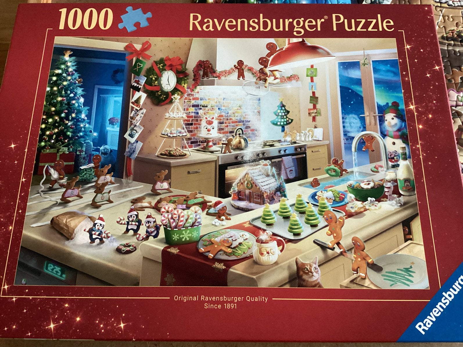 Ravensburger Kerstpuzzel 1000 z.g.an., Hobby en Vrije tijd, Denksport en Puzzels, Ophalen of Verzenden, 500 t/m 1500 stukjes, Zo goed als nieuw