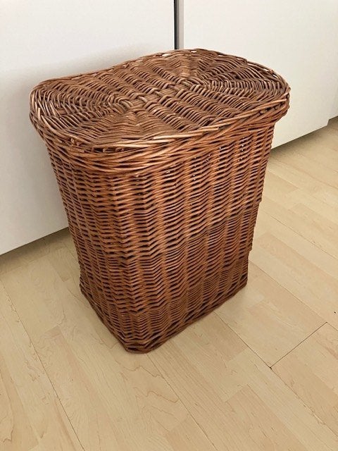 rieten mand, Huis en Inrichting, Ophalen, Zo goed als nieuw, Riet, Rechthoekig