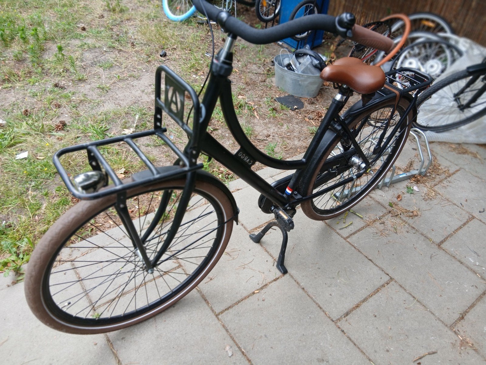 Stadsfiets in goede staat met voordrager, Fietsen en Brommers, Fietsen | Dames | Damesfietsen, Ophalen